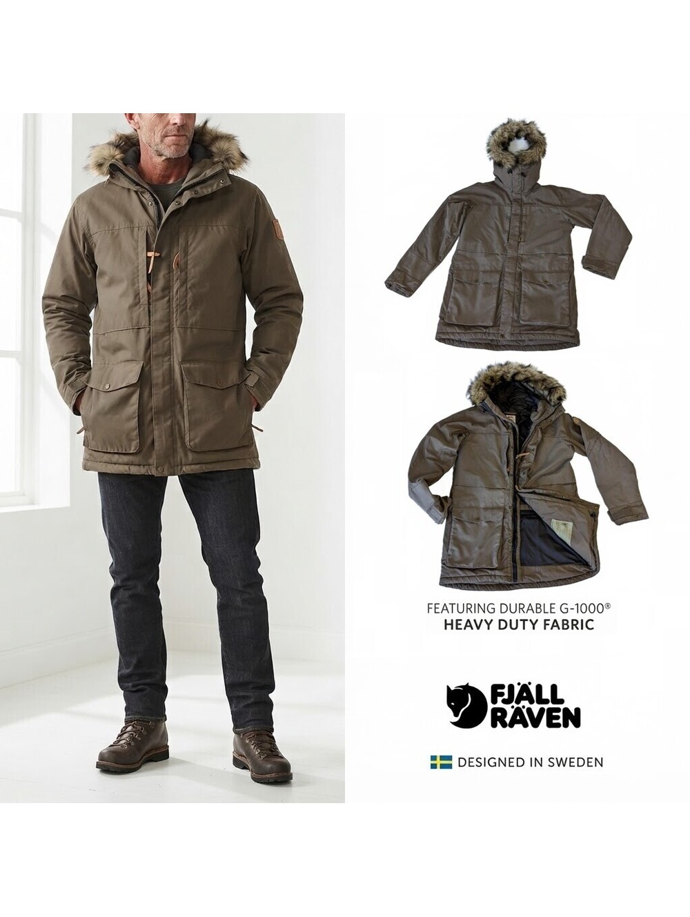 Fjallraven Barents Parka Men G-1000 Insulated Wax Jacket XL